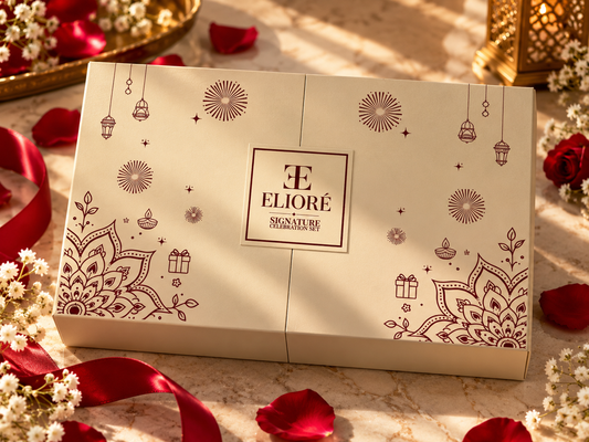 ELIORÉ Signature Celebration Gift Box | Premium Attars & Pure Rose Water | Luxury Diwali Gift Set